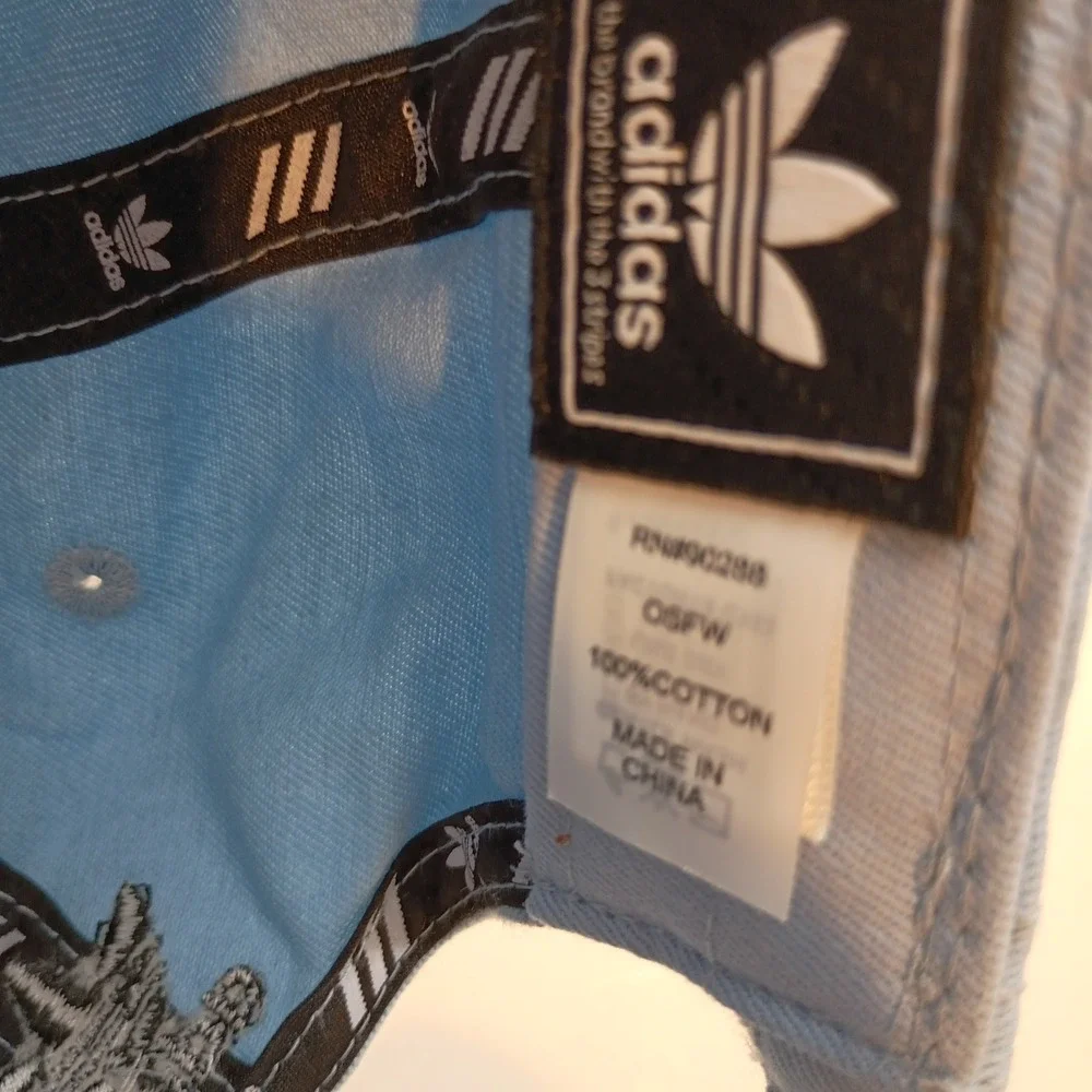 Adidas‎ Originals Women Relaxed Strapback Hat Ice Blue Trefoil Logo BH7132 NEW
